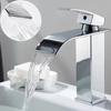 Copper Waterfall Basin Single Handle Faucet High and Low Faucet Black/silver Hot and Cold Toilet Basin Bathroom Home