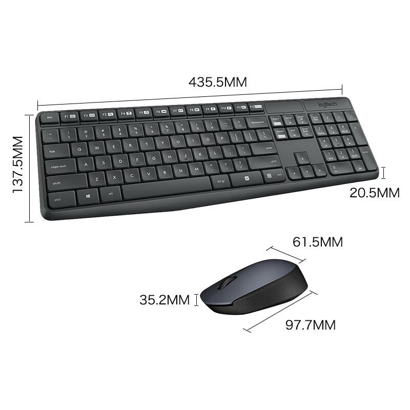 Logitech Беспроводной комбо-набор клавиатура и мышь MK235