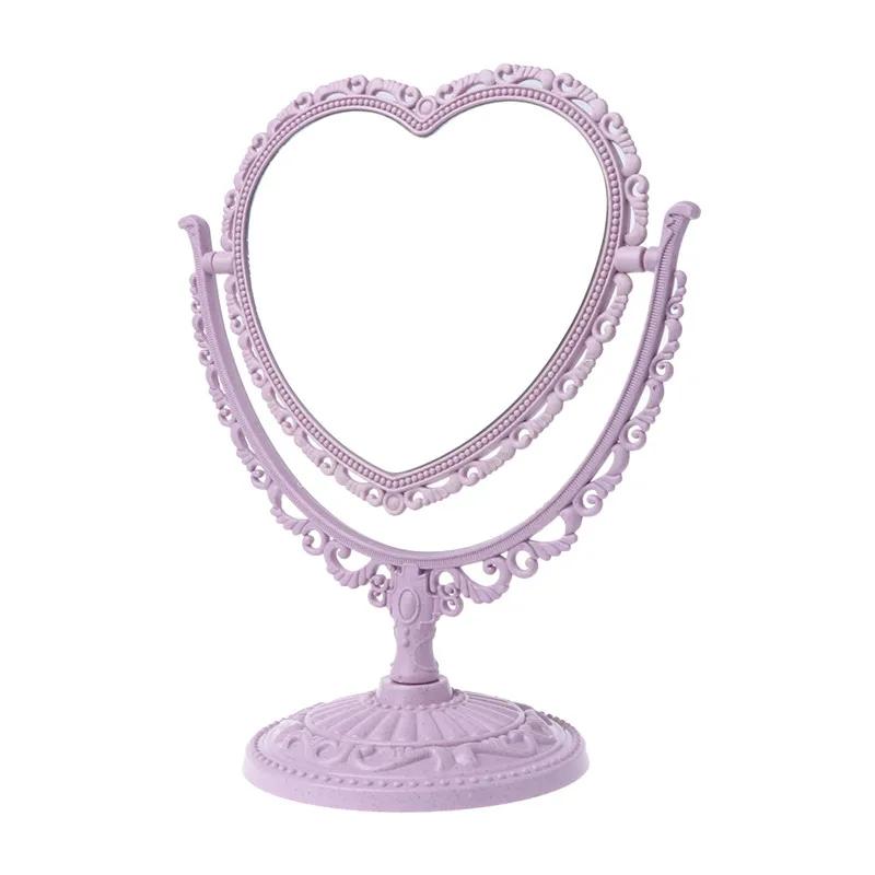 Зеркало для макияжа в европейском стиле 2025 года Двустороннее косметическое зеркало Простое съемное Портативное зеркало принцессы Зеркала для спальни