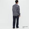 Uniqlo Фланелевая рубашка в клетку с длинным рукавом, обычный цвет K