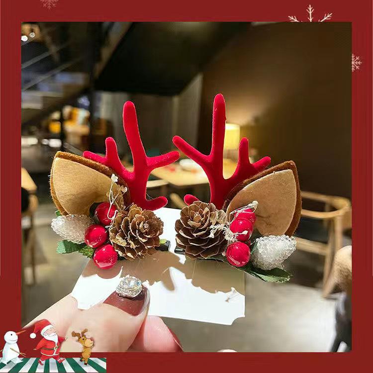 Заколка для волос с оленьими рогами в стиле Мори - Милый рождественский аксессуар для волос в сказочном стиле для женщин