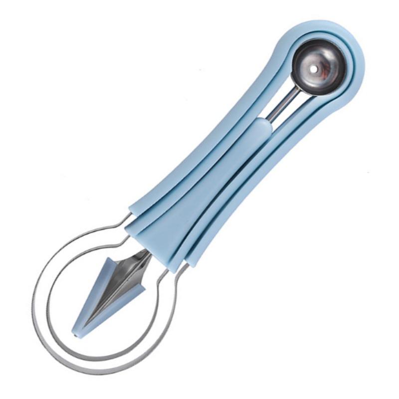 3pcs Watermelon Slicer Cutter Scoop Fruit Carving Knife Cutter Fruit Platter Fruit Dig Pulp Separator Kitchen Home Gadgets Tools