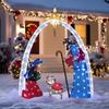 Lighted Outdoor Christmas Decoration Nativity Scene, LED Christmas Yard Decor Nativity Set for Lawn and Home Holiday Party Decor