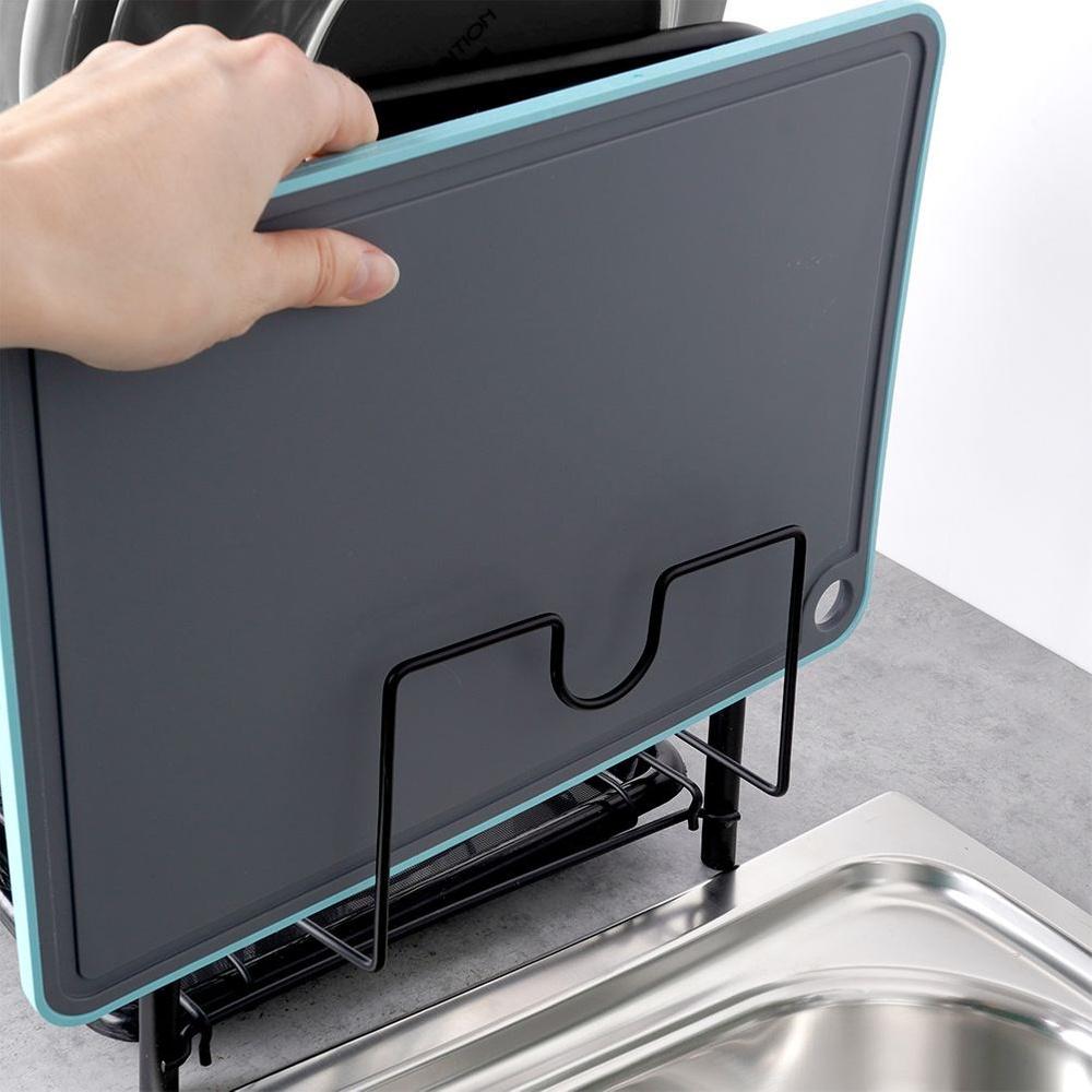 Drainer for dishes and cutlery, two-level, two-tier, standing, hanging