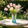 Clear Flower Vase for Centerpiece Thickened Plastic Modern Vase Gradient Color