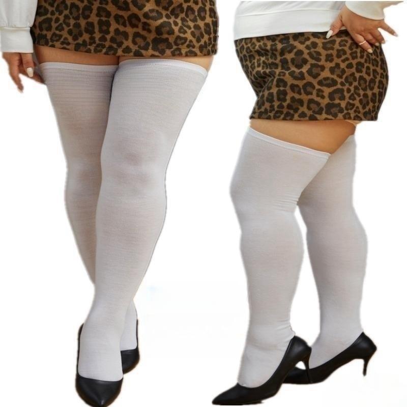 Woman Thigh High Socks Extra Large Size Knee High Stocking Over Knee Socks Plus Big Size Socks