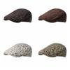 Rhinestone Leopard Print Beret Flat Painter Cap Fashion Leopard Newsboy Cap  Outdoor