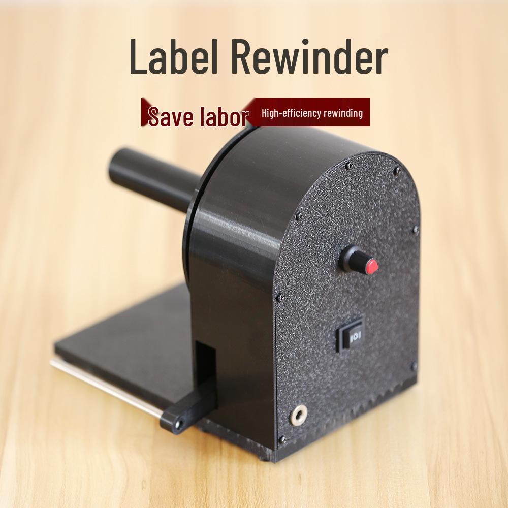 Automatic Electric Label Paper Roll Rewinder - Water Washable Barcode and Label Winder