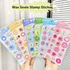 DIY Journal Stickers Wax Seals Stamp Stickers Album Decorative Sticker Adhesive Diary Stickers