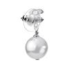Chanel 2016 Plated Cc Rhinestone Faux Pearl Drop Push Back Earrings costume earrings A36138-Y02005-Z2354