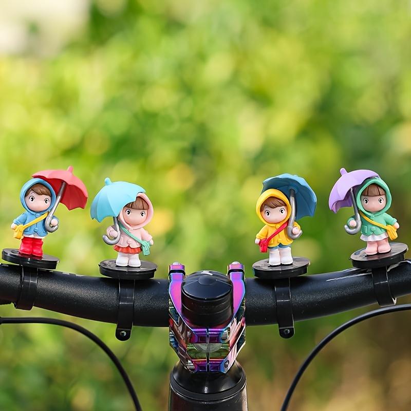 Creative Strap Model Motorcycle Cute Doll, Bicycle Decoration Ornament, Mountain Bike, Motorcycle New Umbrella Girl Decoration, Bottle Car Ornament