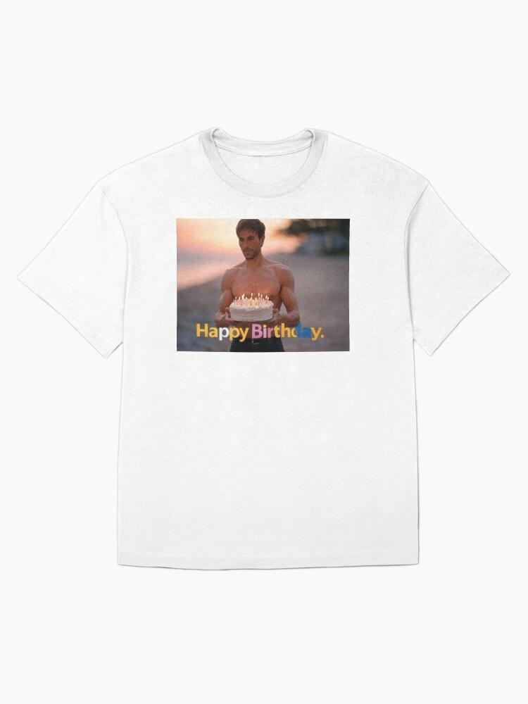 Enrique Iglesias Enrique Iglesias Birthday Cake Oversized T-Shirt