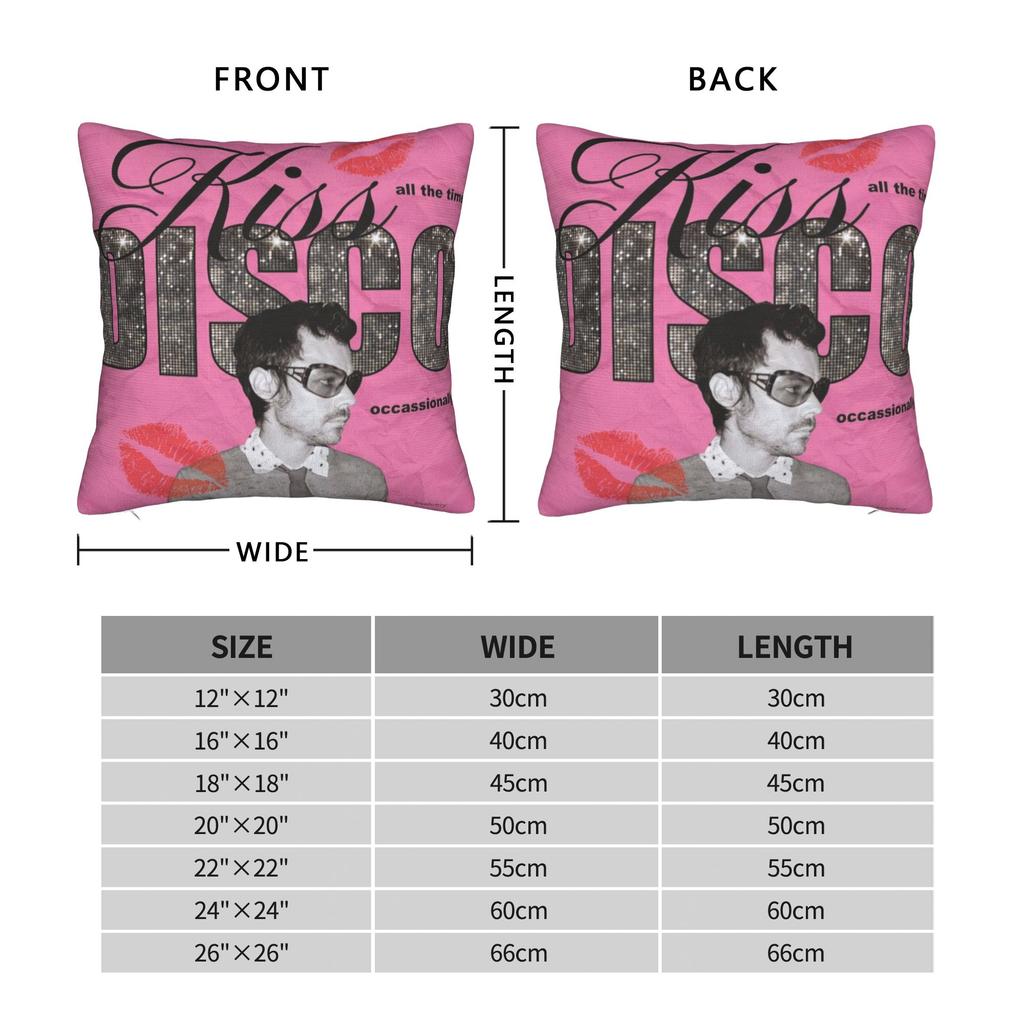 Kiss All The Time Disco Square Pillow Cases Harrys Music Styles Cushion Covers Custom Decorative Pillowcover For Bed 40*40Cm