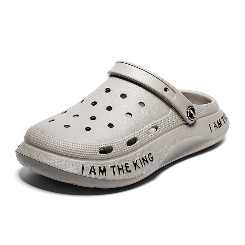 Мужские летние тапочки 2024 года, роскошные повседневные туфли на платформе для босых ног для мужчин, удобные мягкие пляжные сандалии для походов в сад