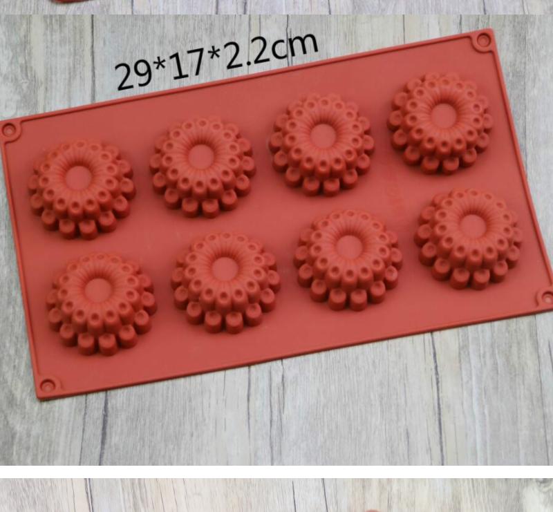 3D Silicone Pastry Molds Oval Shaped Chocolate Baking Pan Handmade Soap Mould Donut Tray Muffin Cups Cake