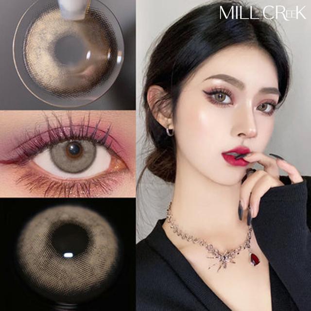 2 шт./пара, косметические контактные линзы, натуральные контактные линзы для глаз, по рецепту, с диоптриями, линзы большого диаметра для глаз