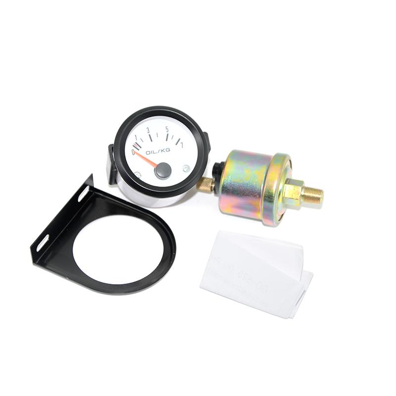 2" 52 MM White Face Water temp/ Oil temp /Oil press psi/ Oil press kg /Volt /Ammeter /Fuel level (without float) Gauge car meter