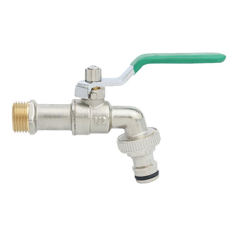 Garden Tools Brass Water Faucet 1/2" Outside Supply Taps Ball Valve& Inside Used Easy Turn On/Off Lever Handle Watering
