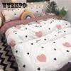 Quilt Cover Bed Sheet Quilt Cover Four-piece Set Cartoon Printing Cute Bedding Bedding Sanding Quilt Cover