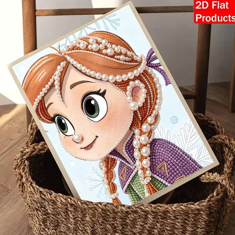 Disney Pearl Painting Anna Pearl Art Painting Wall Suitable for Home Office Decoration Handmade Gifts