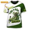 Funny 3D Print Hiking Theme Design T-shirt Men Women Personality Customized Name Short Sleeve T Shirts Outdoor Camping Tee Top