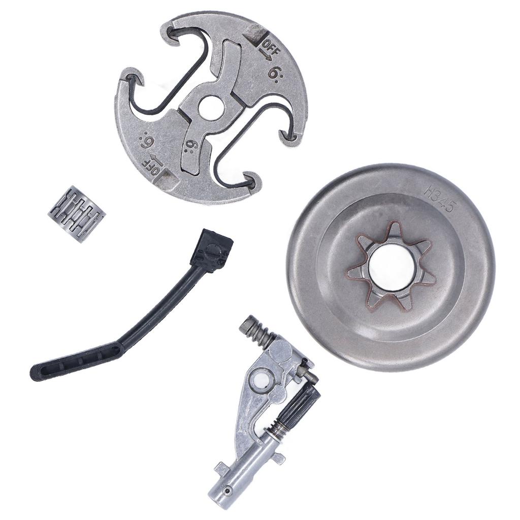 7 Teeth Clutch Drum Oil Pump Kit 17x30mm Gear Iron High Accuracy for Husqvarna 455 460 Chainsaw