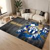 Personalized Crystal Velvet Carpet FC Zürich Pattern Non Slip Floor Rug