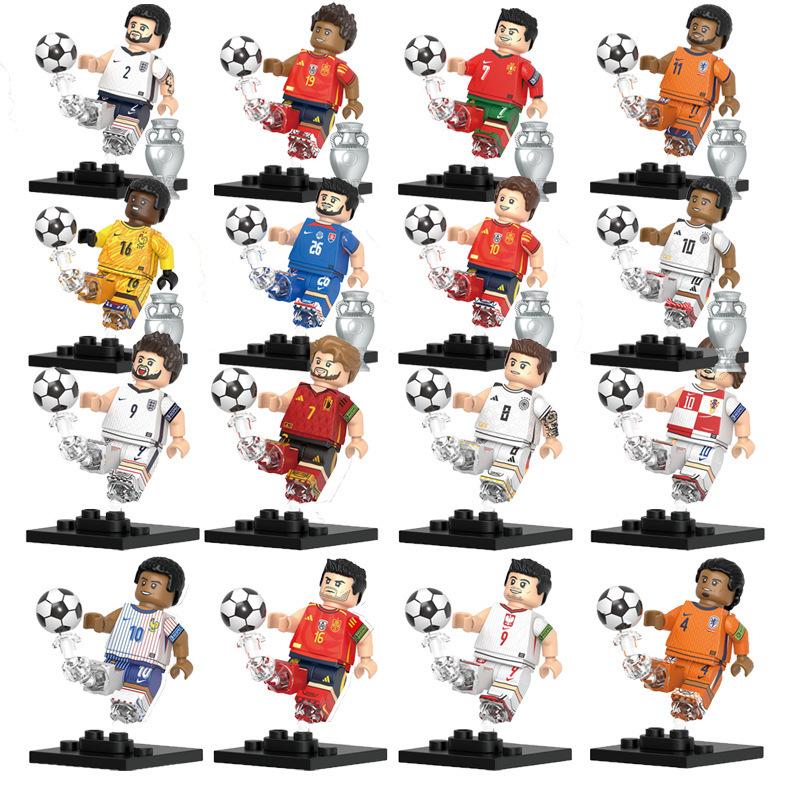 Soccer Player Building Blocks Mini Figures Football Star Doll Assembly Toy Gift for Kids G0182 G0183