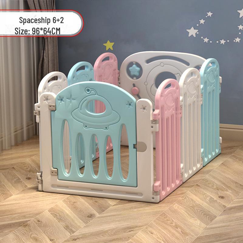 Детский безопасный манеж с ковриком для ползания в помещении и защитой от падений