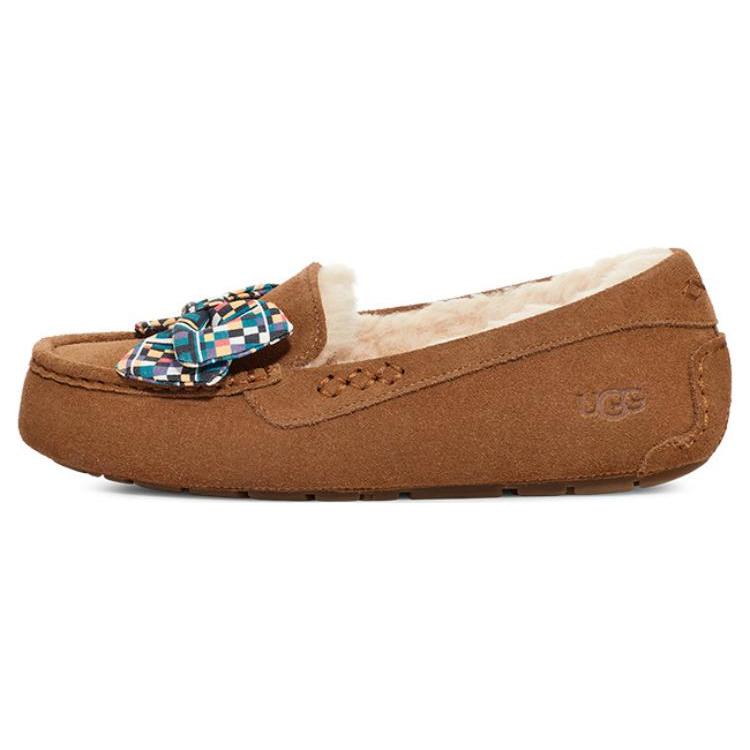 UGG Женские тапочки Ansley с бантом 'Tan Blue' 1138117-CHE