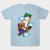Asian Size Men Print T-shirt Ferb With Paint No-Cut Heat Transfer Print Cotton Tshirt