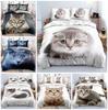 Домашний комплект постельного белья для домашних животных, кошек, комплект постельного белья, полноразмерный комплект постельного белья из Австралии, ЕС и США с рисунком кошки, чехол для постельного белья и наволочка