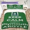 Plymouth Argyle PAFC Pattern Bedding uilt Set uilt Cover Pillowcase Home Decoration Birthday Gift (1 * duvet cover + 2 * pillowcase without core)