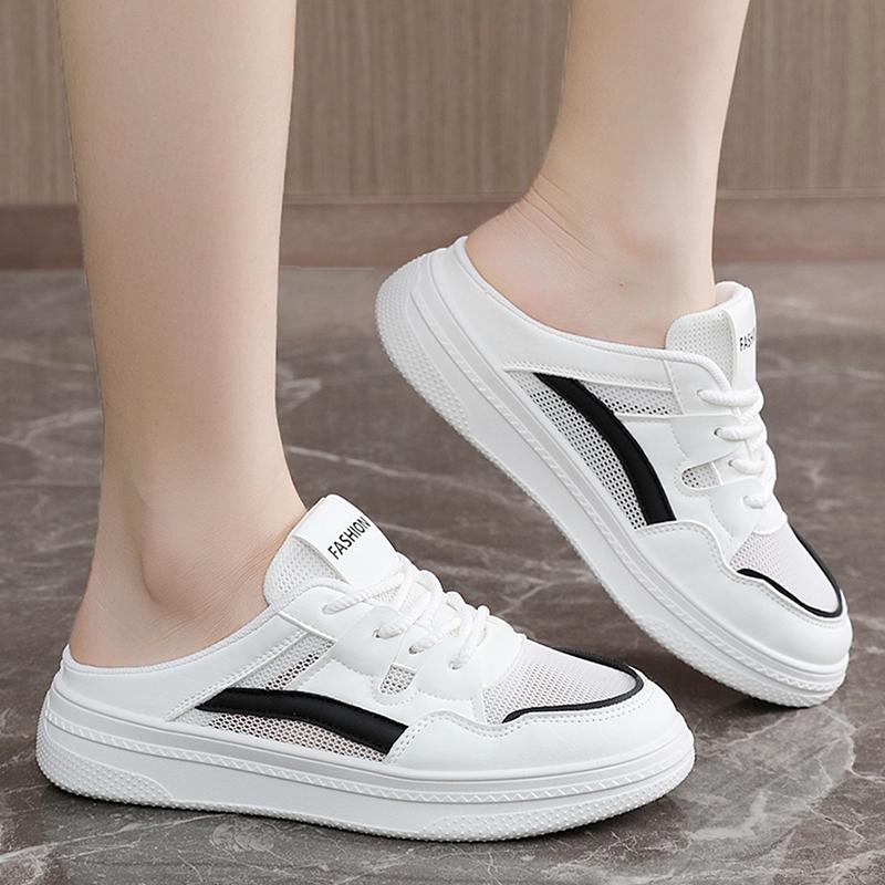 Summer Half Dragged Little White Shoes for Women