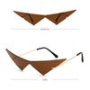 UV400 Vintage One Piece Ocean Lens Rimless Womens Треугольные солнцезащитные очки Солнцезащитные очки Солнцезащитные очки Очки