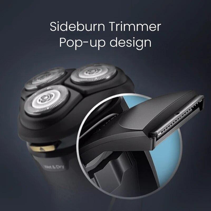 Philips Электробритва серии 4000 Flex 3-бритвенная головка для сухого и влажного бритья Мужская электрическая бритва Моющаяся светодиодный индикатор Быстрая зарядка 5 минут