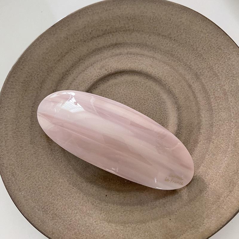 Корейская заколка для волос с уксусной кислотой, пружинная заколка для девочек, французская большая шпилька, головной убор, глянцевая эллиптическая дуга, шпилька, аксессуары для волос