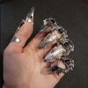 Новое кольцо Imixlot Punk Ring Rock Scroll Joint Armor Knuckle Metal Full Finger Claw Rings Set Halloween Ring Set