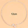 Choker Necklace Fashion Rhinestone Heart Collar For Women Simple Open Collar Golden Necklace For Women Choker Necklace Jewelry