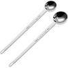 2Pcs 1 Tablespoon 2 Tablespoon Coffee Scoop Stainless Steel Long Handle Measuring Spoon 1 tbsp 2 tbsp Measuring spoon 15 ml 30 ml Coffee Scoop for