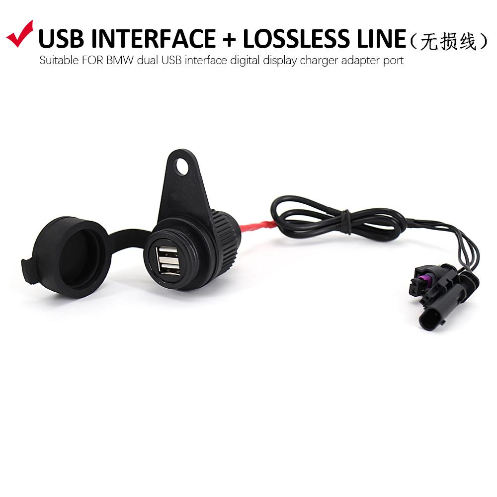 Motorcycle Accessories For BMW R1200GS R1250GS F900GS F700GS F750GS F800GS F850GS ADV Dual USB Charger Plug Socket Power Adapter