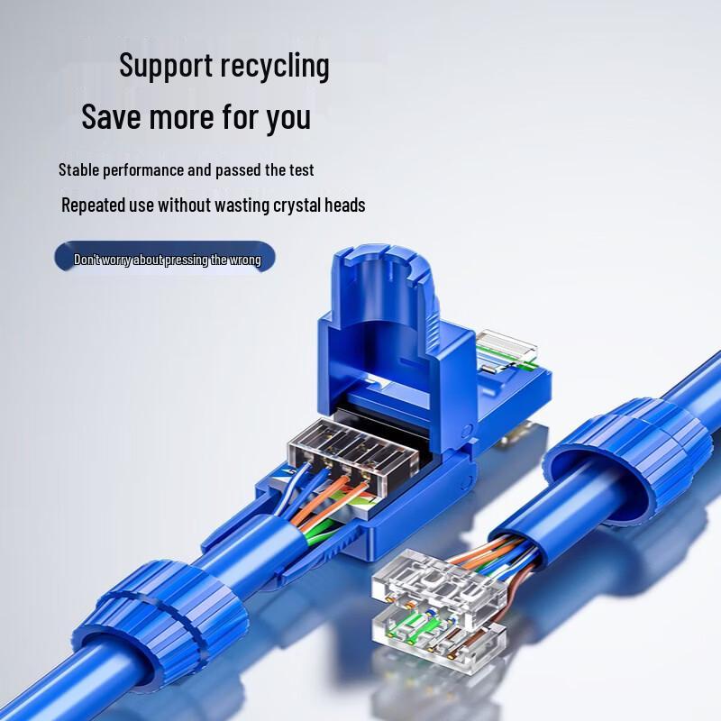 SAMZHE Cat6A Tool-Free RJ45 Ethernet Connector