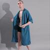Women's Plus Size Mid-Length Zipper Nightgown and Wearable Bath Towel - Spring/Summer Collection