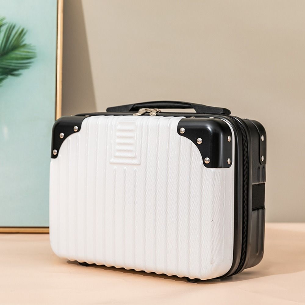 Металлический угловой дорожный чемодан 14 дюймов, дорожный чемодан, лидер продаж, косметичка для женщин