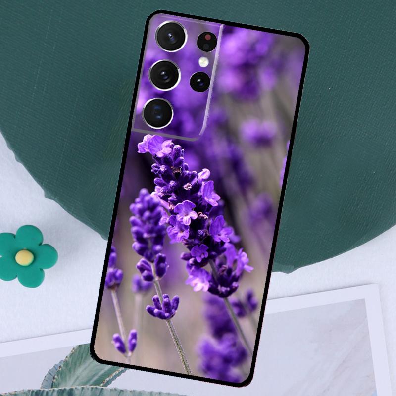 Фиолетовые Цветы Лаванда Чехол Для Samsung Galaxy S24 Ultra S23 S22 S21 Plus Note 10 Note 20 S9 S10 S20 S21 FE Обложка