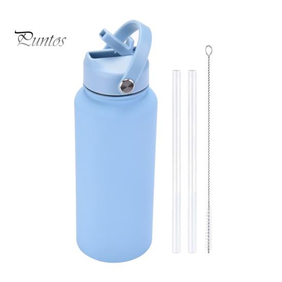 1000ml Stainless Steel Water Bottle with Straw BPA-Free Leak-Proof Insulated 24 Hours Cold 12 Hours Hot Sport Bottle