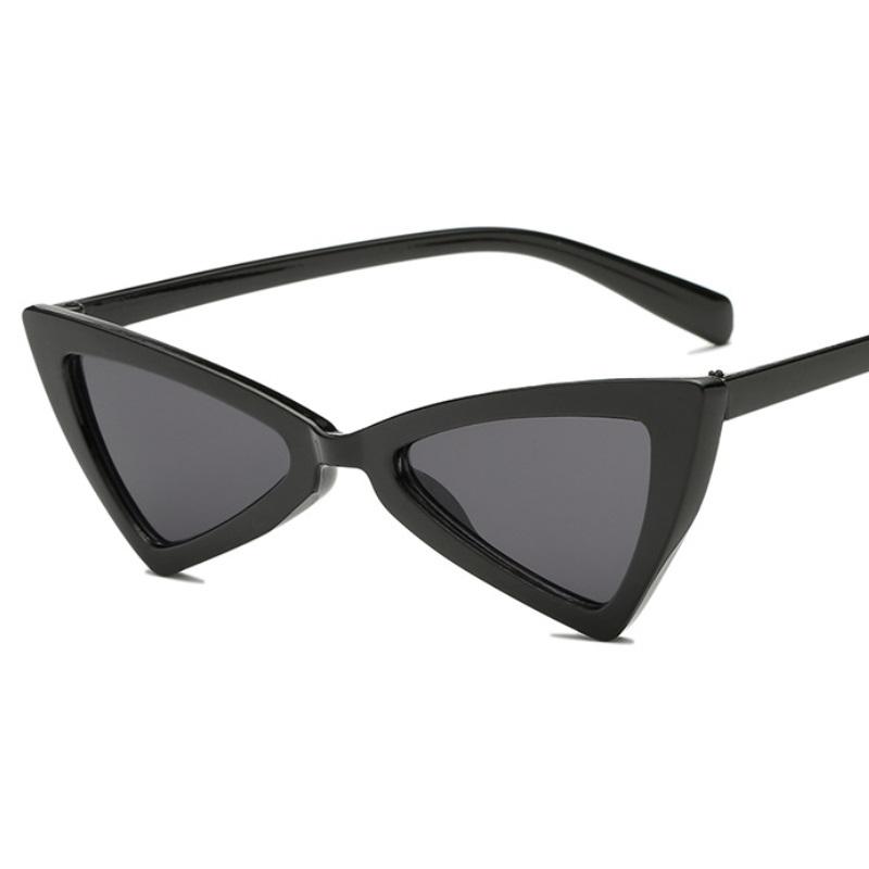Винтажные женские солнцезащитные очки «кошачий глаз», треугольная оправа, модные женские солнцезащитные очки, милые дизайнерские очки