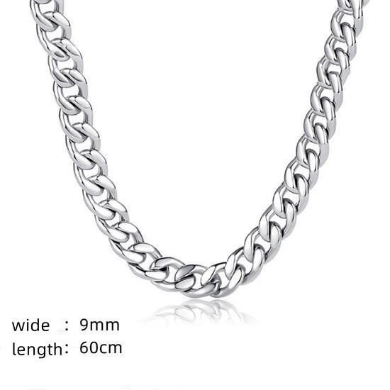 Ожерелье в стиле хип-хоп, мужские и женские простые цепи из титановой стали, аксессуары с тяжелой цепью
