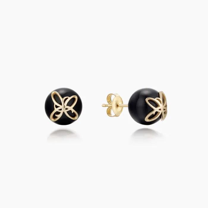 Breton de Fleurs Earrings (Onyx) PEOF004OX