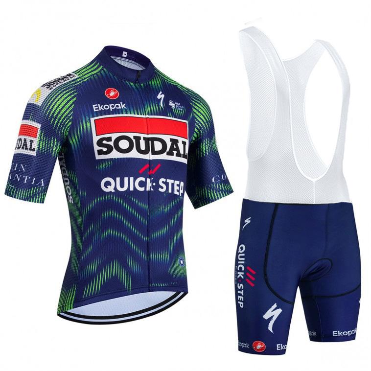 Summer Short Sleeve Cycling Suit Men's Road Bike Riding Breathable Quick-Drying Top Set